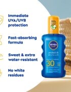 Nivea SUN Protect & Dry Touch láthatatlan napozó spray SPF 30 200 ml