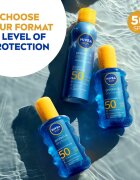 Nivea SUN Protect & Dry Touch láthatatlan napozó spray SPF 50 200 ml