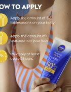 Nivea SUN Protect & Moisture hidratáló napozótej hialuronsavval SPF 50+ 150 ml