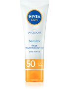 Nivea SUN Sensitive ápoló arckrém az érzékeny arcbőrre SPF 50 50 ml