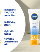 Nivea SUN UV FACE gyengéd mattító arckrém napozáshoz SPF 50 50 ml