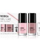 NOBEA Day-to-Day 3-Piece Nail Polish set with Top coat körömlakk szett Best of Nude Nails