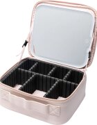 Notino Beauty Box With LED Mirror kozmetikai doboz LED-tükörrel Pink 1 db