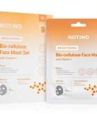 Notino Brightening Bio-Cellulose Face Mask with Vitamin C fátyolmaszk szett az élénk bőrért
