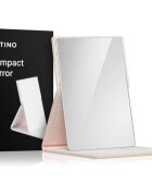 Notino Mirrors Compact Mirror kozmetikai tükör Leatherette Beige 1 db