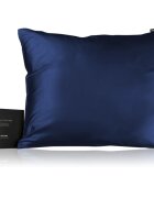 Notino Silk Collection Pillowcase selyem pánrahuzat Navy Blue 50x60 cm