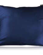 Notino Silk Collection Pillowcase selyem pánrahuzat Navy Blue 50x60 cm