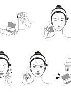 Notino Spa Collection Double-sided cleansing brush tisztító kefe arcra Grey