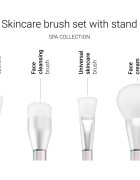 Notino Spa Collection Skincare brush set with stand arcápoló ecsetszett