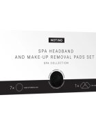 Notino Spa Collection Spa headband and make-up removal pads set sminklemosó szett spa fejpánttal Black 7 db