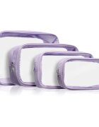 Notino Travel Collection Clear Organizer Set utazó szett kozmetikumokra Purple 4 db