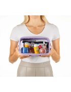Notino Travel Collection Clear Organizer Set utazó szett kozmetikumokra Purple 4 db