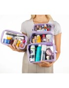 Notino Travel Collection Clear Organizer Set utazó szett kozmetikumokra Purple 4 db