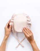 Notino Travel Collection Drawstring Make-Up Bag Nagy sminktáska Beige 1 db