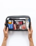 Notino Travel Collection Large Clear Organizer átlátszó kozmetikai táska L Black 26x14x85 cm 1 db