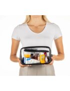Notino Travel Collection Large Clear Organizer átlátszó kozmetikai táska L Black 26x14x85 cm 1 db