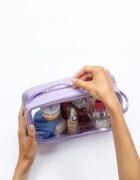 Notino Travel Collection Large Clear Organizer átlátszó kozmetikai táska L Purple 1 db