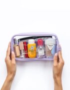 Notino Travel Collection Medium Clear Organizer átlátszó kozmetikai táska M Purple 24x125x5 cm 1 db