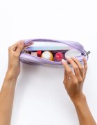 Notino Travel Collection Medium Clear Organizer átlátszó kozmetikai táska M Purple 24x125x5 cm 1 db