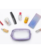 Notino Travel Collection Medium Clear Organizer átlátszó kozmetikai táska M Purple 24x125x5 cm 1 db