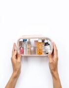 Notino Travel Collection Small Clear Organizer átlátszó kozmetikai táska átlátszó S Beige 20x10x5 cm 1 db