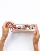 Notino Travel Collection Small Clear Organizer átlátszó kozmetikai táska átlátszó S Beige 20x10x5 cm 1 db