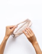 Notino Travel Collection Small Clear Organizer átlátszó kozmetikai táska átlátszó S Beige 20x10x5 cm 1 db