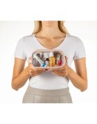 Notino Travel Collection Small Clear Organizer átlátszó kozmetikai táska átlátszó S Beige 20x10x5 cm 1 db