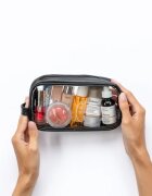 Notino Travel Collection Small Clear Organizer átlátszó kozmetikai táska átlátszó S Black 20x10x5 cm 1 db