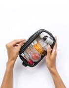 Notino Travel Collection Small Clear Organizer átlátszó kozmetikai táska átlátszó S Black 20x10x5 cm 1 db