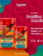 Novex Brazilian Keratin helyreállító hajpakolás töredezett károsult hajra 400 g