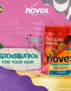 Novex Brazilian Keratin helyreállító hajpakolás töredezett károsult hajra 400 g