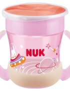 NUK Magic Cup Night bögre fogantyúval 6m+ Pink 1 db