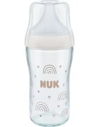 NUK Perfect Match Glass Bottle cumisüveg üvegből hőmérséklet-figyeléssel 3m+ 1 db