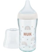 NUK Perfect Match Glass Bottle cumisüveg üvegből hőmérséklet-figyeléssel 3m+ 1 db