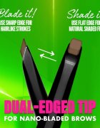 NYX Professional Makeup Blade & Shade szemöldök ceruza kefével árnyalat 03 Cool Ash Brown g