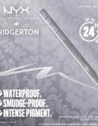 NYX Professional Makeup Bridgerton Royal Epic Ink Liner csillogó szemhéjtus árnyalat 01 Glitzed In Silver 1 ml