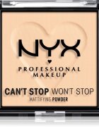 NYX Professional Makeup Can't Stop Won't Stop Mattifying Powder mattító púder árnyalat 02 Light 6 g