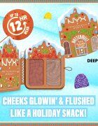 NYX Professional Makeup Gingerbaddie Land Buttermelt bőrélénkítő és arcpirosító sminkpaletta árnyalat Deep 1 db