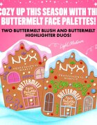 NYX Professional Makeup Gingerbaddie Land Buttermelt bőrélénkítő és arcpirosító sminkpaletta árnyalat Deep 1 db