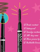 NYX Professional Makeup Micro Brow Pencil szemöldök ceruza árnyalat 05 Ash Brown 0.09 g