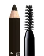 NYX Professional Makeup Powder Louder szemöldök ceruza kefével árnyalat Black 1 db