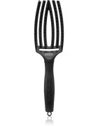 Olivia Garden Fingerbrush Boar & Nylon hajkefe nejlon- és vaddisznósörtékkel Full Black M 1 db