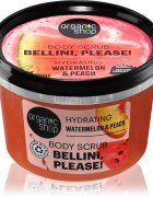 Organic Shop Bellini please! hidratáló testpeeling illatok watermelon & peach 250 ml