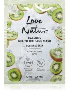 Oriflame Love Nature Gel To Ice Organic Kiwi nyugtató arcmaszk fáradt bőrre 10 ml