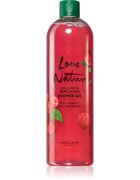 Oriflame Love Nature Organic Mint & Raspberry tisztító peelinges gél málna illatú 500 ml