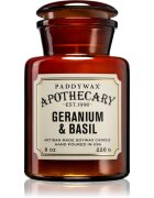 Paddywax Apothecary Geranium & Basil illatgyertya 226 g