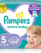 Pampers Active Baby Size 5 eldobható pelenkák 11-16 kg 64 db