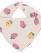 Petite&Mars Bandana Luke 3m+ előke Beige Strawberies&Dusty Rose 2 db