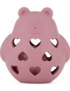 Petite&Mars Bear Basil 0m+ csörgő Dusty Rose 1 db
